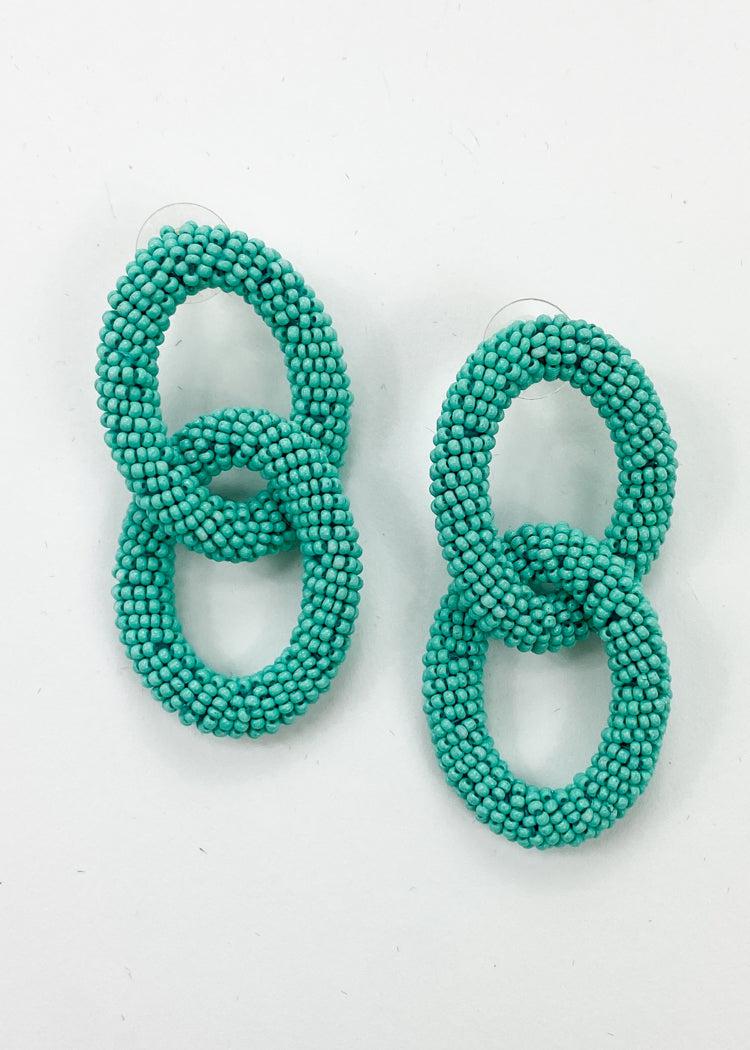 Solmar Link Hoops- Mint-Hand In Pocket