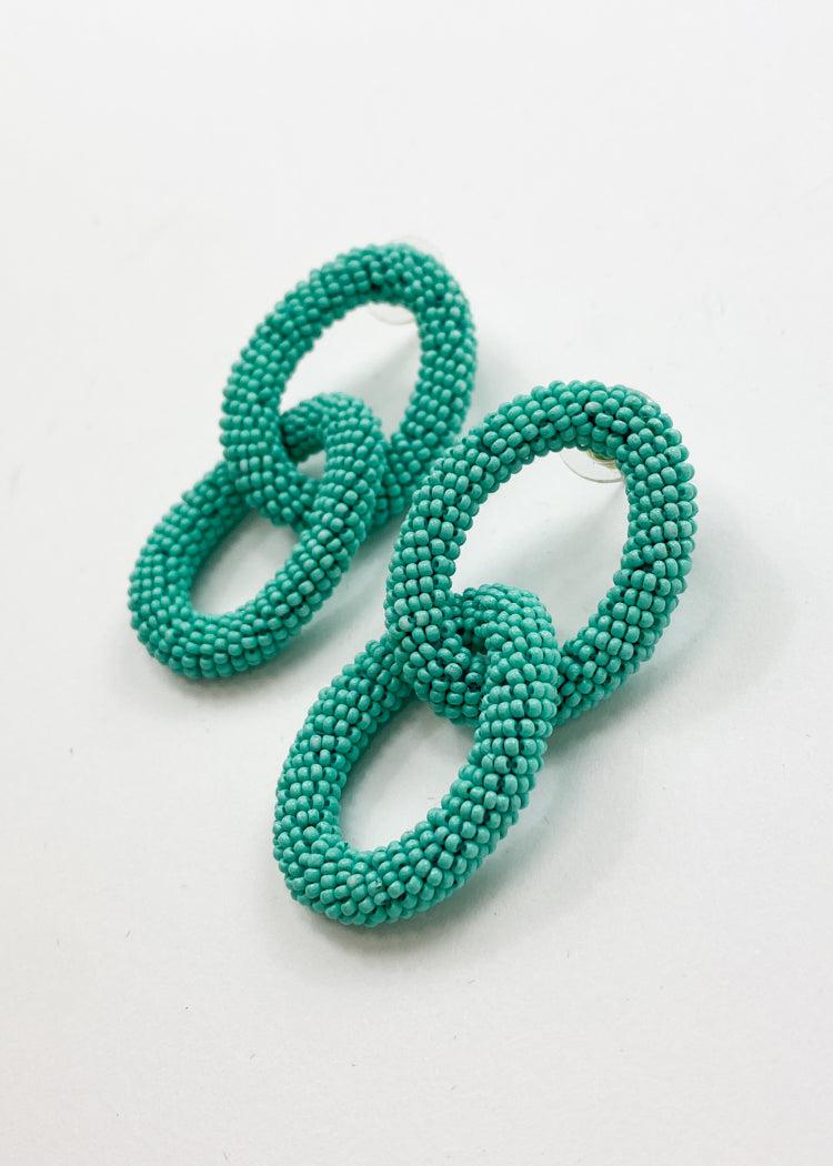 Solmar Link Hoops- Mint-Hand In Pocket