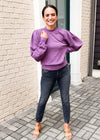 Michael Stars Kehlani Puff Sleeve Sweatshirt-Aster-***FiNAL SALE***-Hand In Pocket