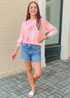 PJ Salvage Melting Crayons Long Sleeve Top - Coral ***FINAL SALE***-Hand In Pocket