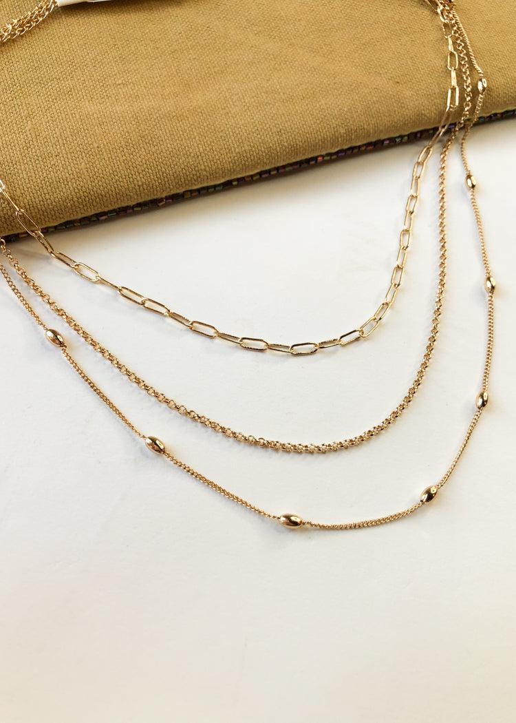 Steph Layered Necklace-Hand In Pocket