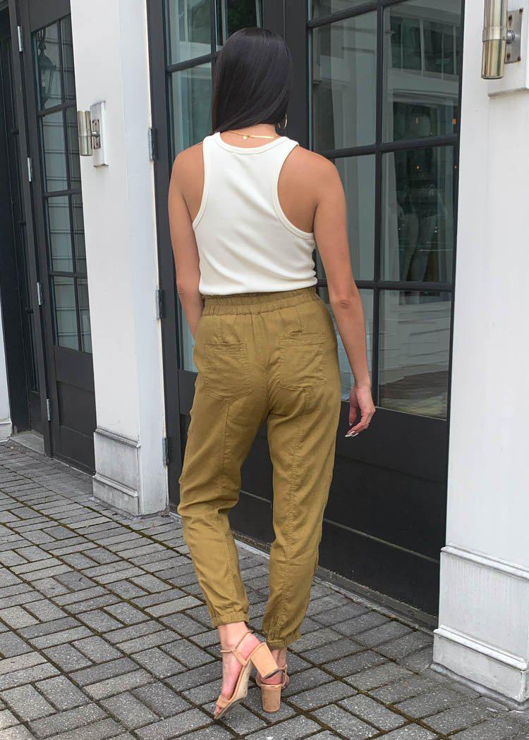 Velvet Heart Jemmy Linen Blend Joggers-Hand In Pocket