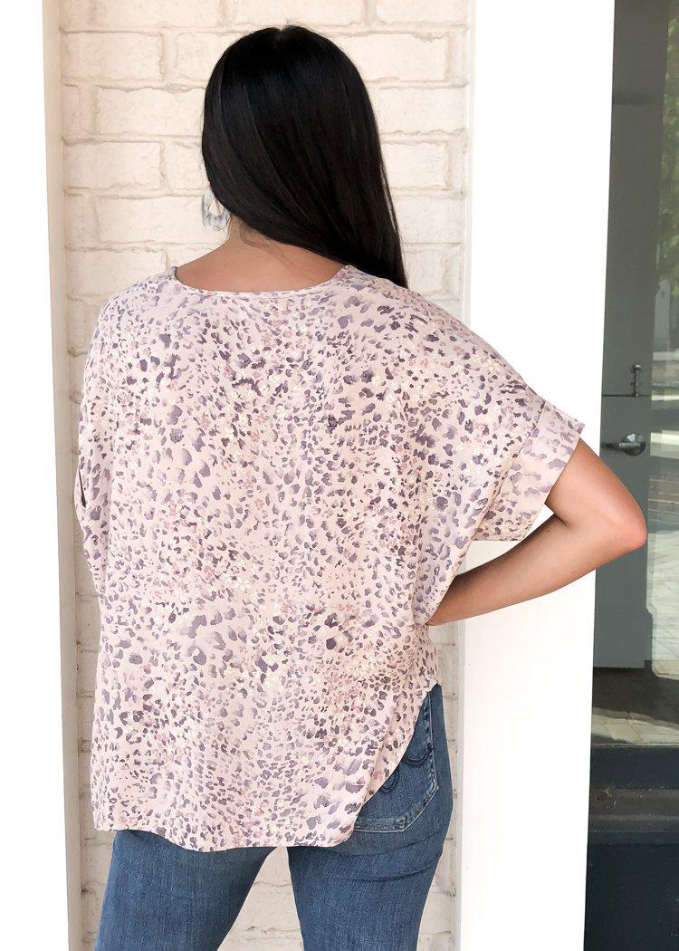 Karlie "Sabi" Leopard Print Essential V Neck Blouse-***FINAL SALE***-Hand In Pocket