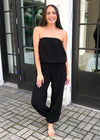 Bobi Cotton Beach Jogger - Black-Hand In Pocket
