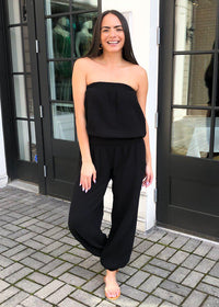 Bobi Cotton Beach Jogger - Black-Hand In Pocket