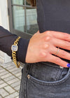 Bracha Midnight Enamel Link Bracelet-Hand In Pocket