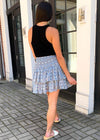 Elan Rhodes Aztec Smocked Tiered Skirt - Blue-Hand In Pocket