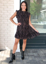 Karlie Moremi Zebra Print Mini Dress-Hand In Pocket