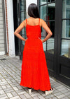 BB Dakota X Steve Madden Roman Holiday Maxi Dress- Red-Hand In Pocket
