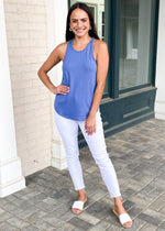 PJ Salvage From The Boys Tank-Blue***FINAL SALE***-Hand In Pocket