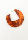 Merida Modern Marble Acrylic Hoops - Brown-Hand In Pocket