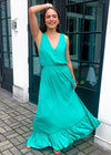 BB Dakota X Steve Madden Precious Hem Maxi Dress - Deep Green-Hand In Pocket