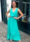 BB Dakota X Steve Madden Precious Hem Maxi Dress - Deep Green-Hand In Pocket