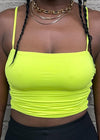 RD Style Riyan Ruched Tank - Sunny Lime ***FINAL SALE***-Hand In Pocket