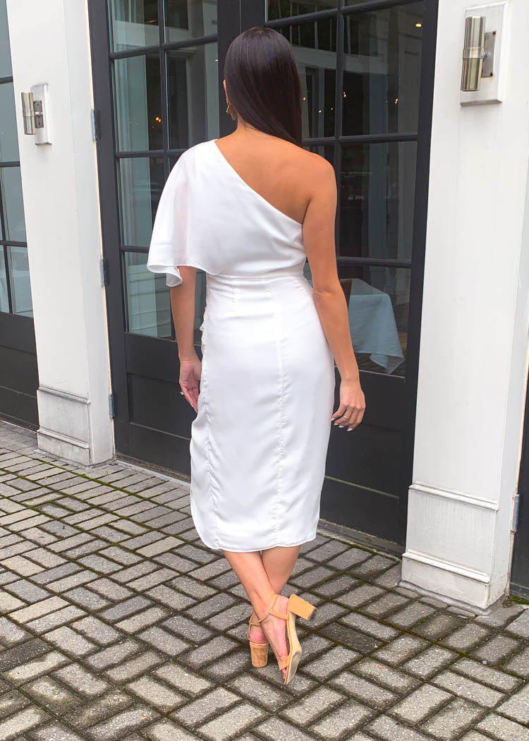 Cala One Shoulder Cocktail Dress-***FINAL SALE***-Hand In Pocket