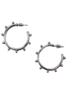 Angelo Ball Detail Hoops - Silver-Hand In Pocket