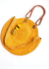 Canaria Jute Circular Bag with Wooden Handles -***FINAL SALE***-Hand In Pocket