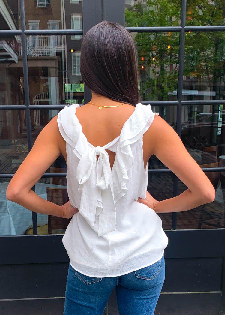 Soma Ruffle Detail Blouse - White – Hand In Pocket