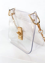Clearly Tatum Clear Gold Purse-***FINAL SALE***-Hand In Pocket