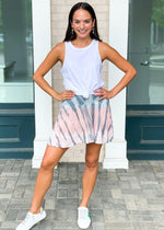 Karlie "Current" Tie Dye Smocked Waist Skort ***FINAL SALE***-Hand In Pocket