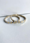 Gold and Silver Sands of Time Beaded Bracelet-Hand In Pocket