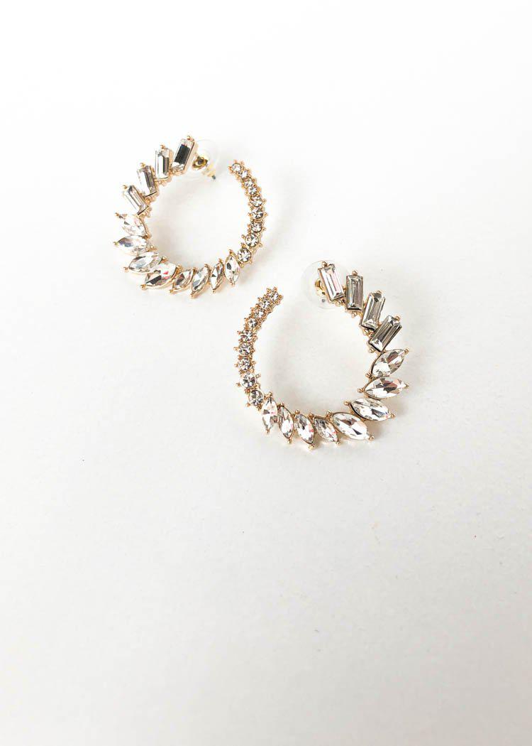 Clearly Crystal Hoops - Clear-Hand In Pocket