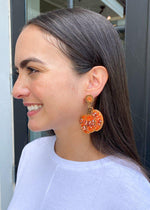Lumina Beaded Pumpkin Earring-Hand In Pocket