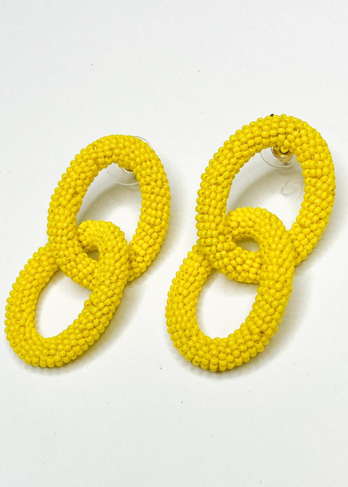 Solmar Link Hoops- Yellow-Hand In Pocket