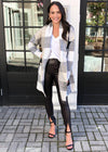 RD Style Cara Modern Plaid Longline Cardigan-Hand In Pocket