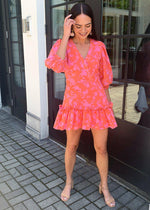 Karlie Taba Faux Wrap Mini Dress-Pink ***FINAL SALE***-Hand In Pocket