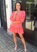 Karlie Taba Faux Wrap Mini Dress-Pink ***FINAL SALE***-Hand In Pocket