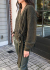 RD Style Brookhaven Wrap Cardigan-Olive-Hand In Pocket