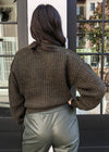 RD Style Brookhaven Wrap Cardigan-Olive-Hand In Pocket