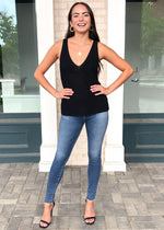 Brooks Sleeveless Scoop Neck Sweater Tank - Black-***FINAL SALE***-Hand In Pocket