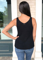 Brooks Sleeveless Scoop Neck Sweater Tank - Black-***FINAL SALE***-Hand In Pocket