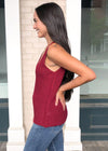 Brooks Sleeveless Scoop Neck Sweater Tank - Burgundy-***FINAL SALE***-Hand In Pocket