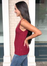 Brooks Sleeveless Scoop Neck Sweater Tank - Burgundy-***FINAL SALE***-Hand In Pocket