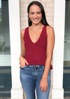Brooks Sleeveless Scoop Neck Sweater Tank - Burgundy-***FINAL SALE***-Hand In Pocket