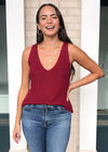 Brooks Sleeveless Scoop Neck Sweater Tank - Burgundy-***FINAL SALE***-Hand In Pocket