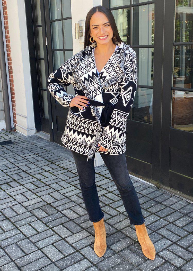 |EXTRA 25% OFF| Visalia Fringed Wrap Cardigan***FINAL SALE***-Hand In Pocket