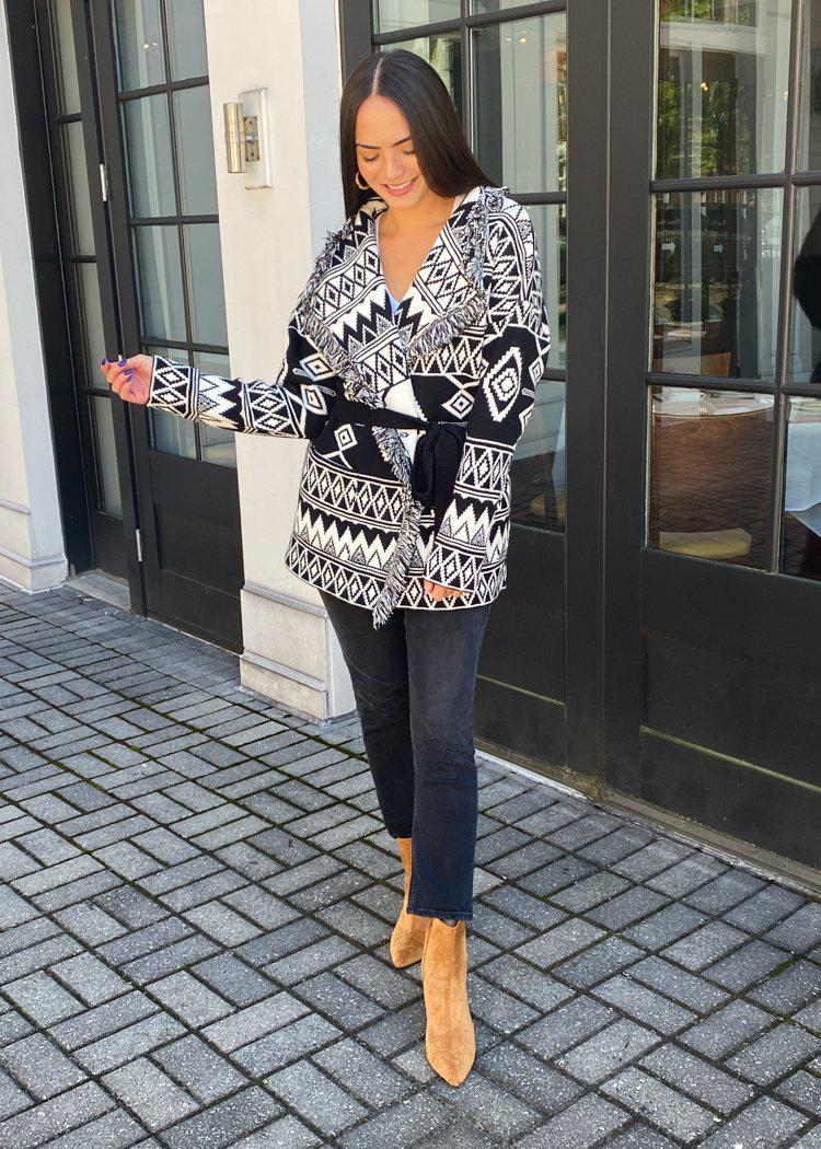 |EXTRA 25% OFF| Visalia Fringed Wrap Cardigan***FINAL SALE***-Hand In Pocket
