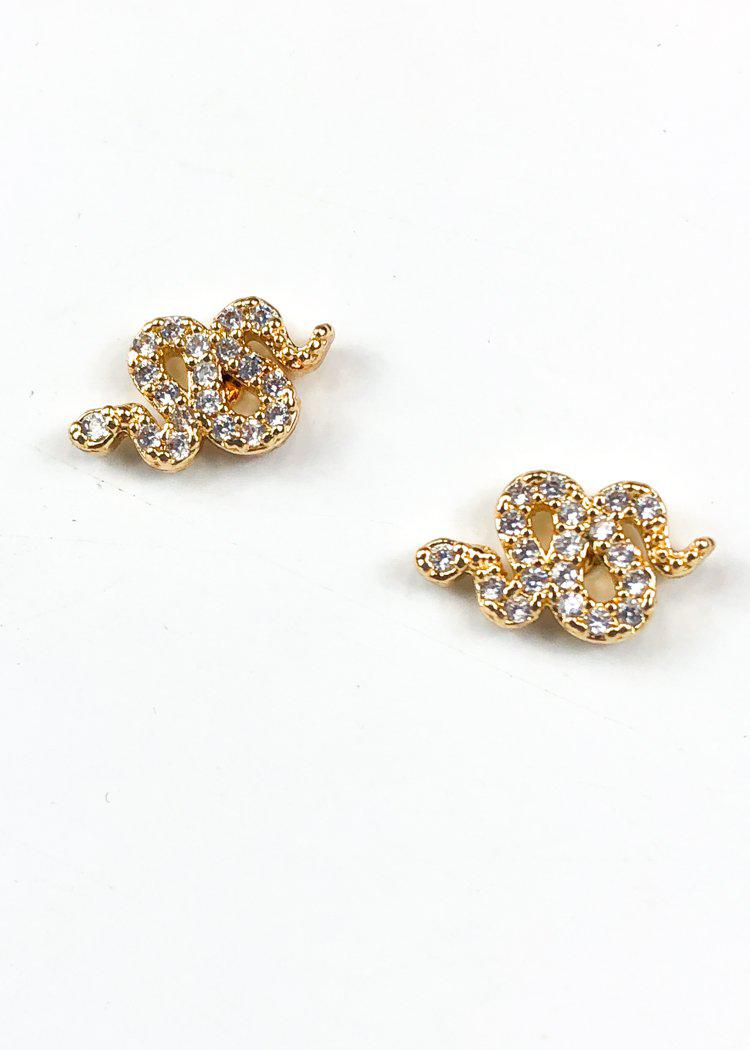 Slitherin Studs - Gold-Hand In Pocket
