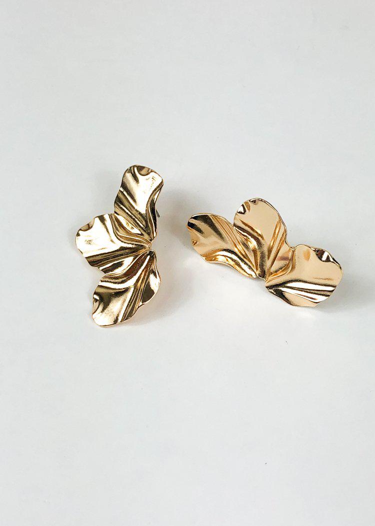 Petal Post Earrings - Gold-Hand In Pocket