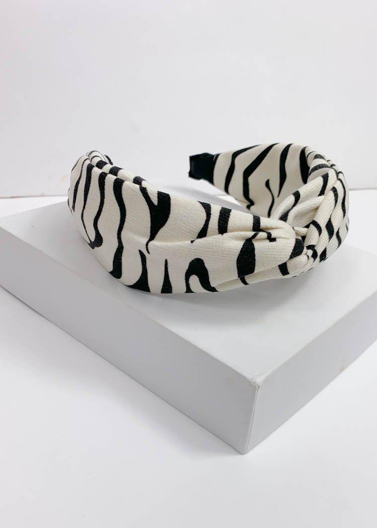 Maupiti Zebra Print Headband-Hand In Pocket