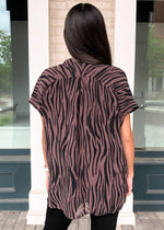 Karlie Moremi Zebra Print Essential Blouse-Hand In Pocket