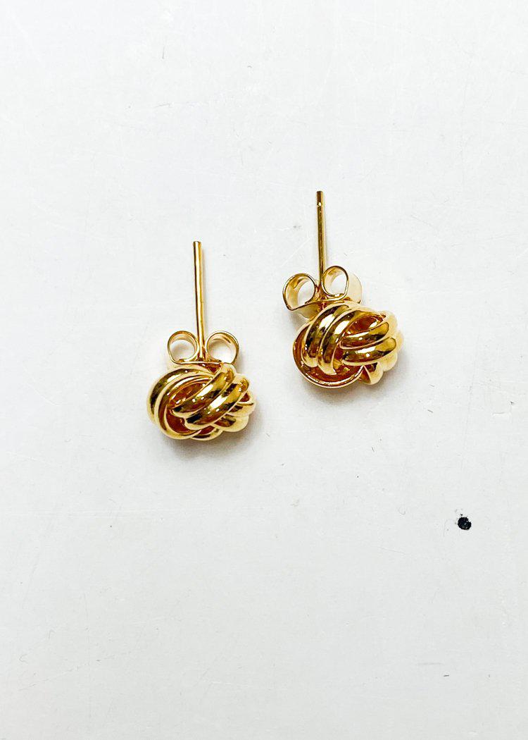 Love Knot Studs - Gold-Hand In Pocket
