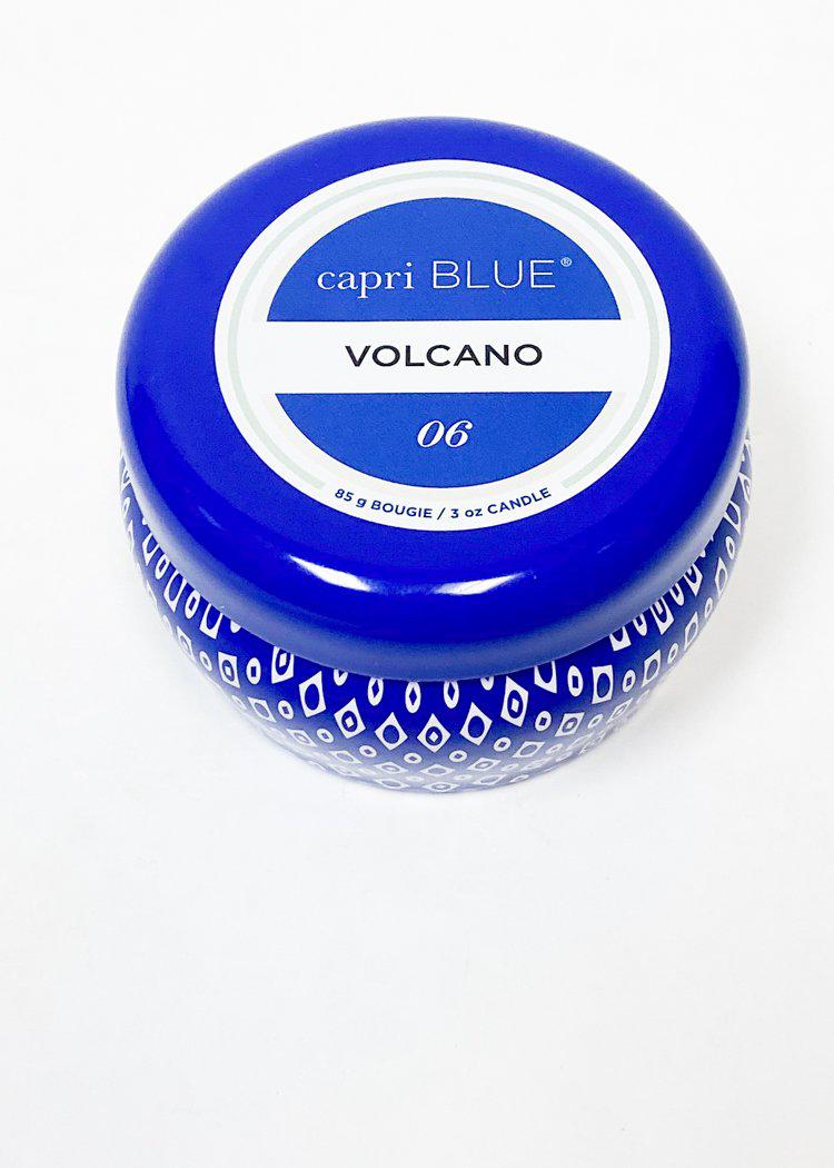 Capri Blue Volcano Signature Blue Mini Tin-Hand In Pocket