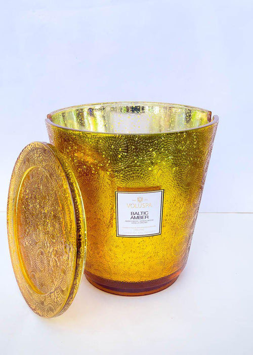 Voluspa Baltic Amber 5 Wick Hearth Candle-Hand In Pocket