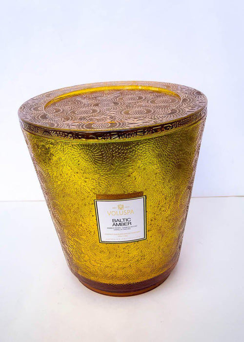 Voluspa Baltic Amber 5 Wick Hearth Candle-Hand In Pocket
