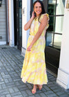 BB Dakota Dream Girl Mixed Print Sleeveless Midi Dress-Hand In Pocket